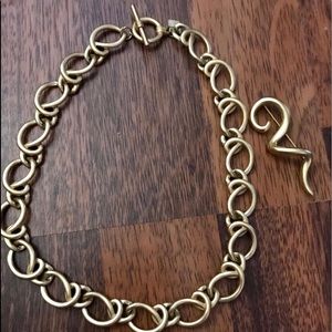 Ann Taylor Necklace with gold brooch